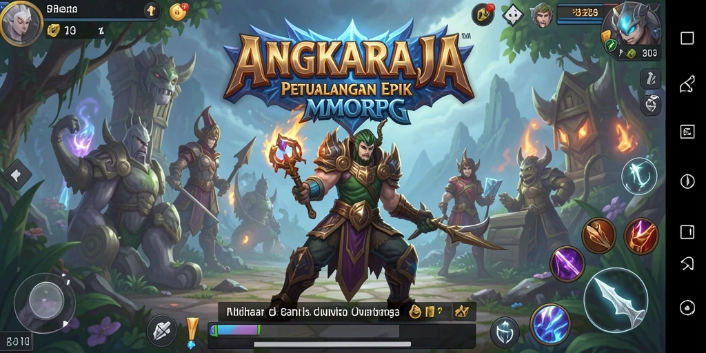 Tampilan gameplay <strong>ANGKARAJA</strong> yang mengagumkan dengan pertarungan penuh aksi.