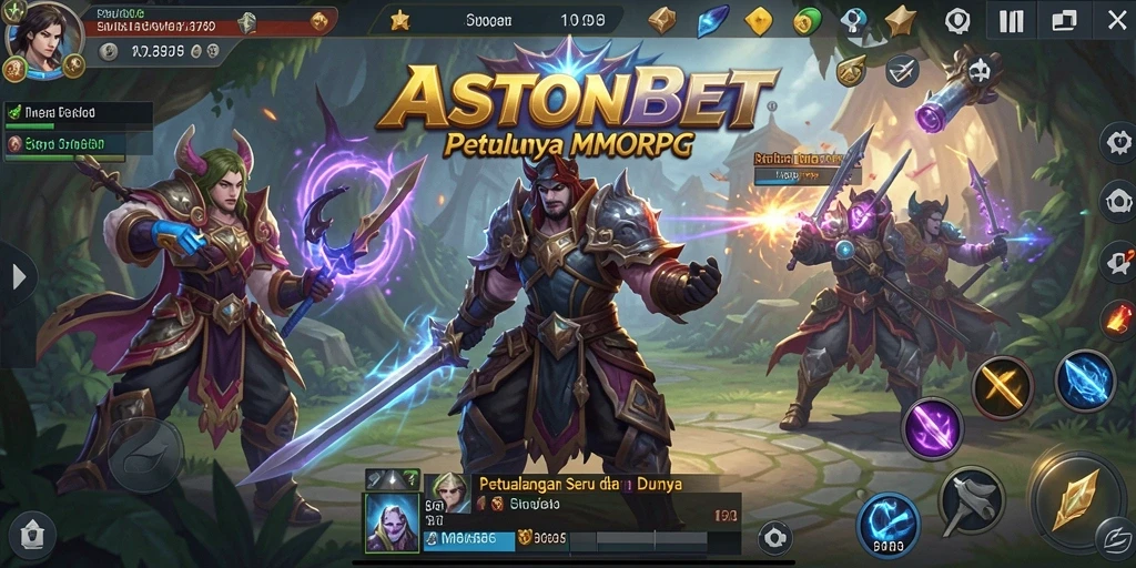 Tampilan menarik dari gameplay MMORPG ASTONBET yang penuh aksi.