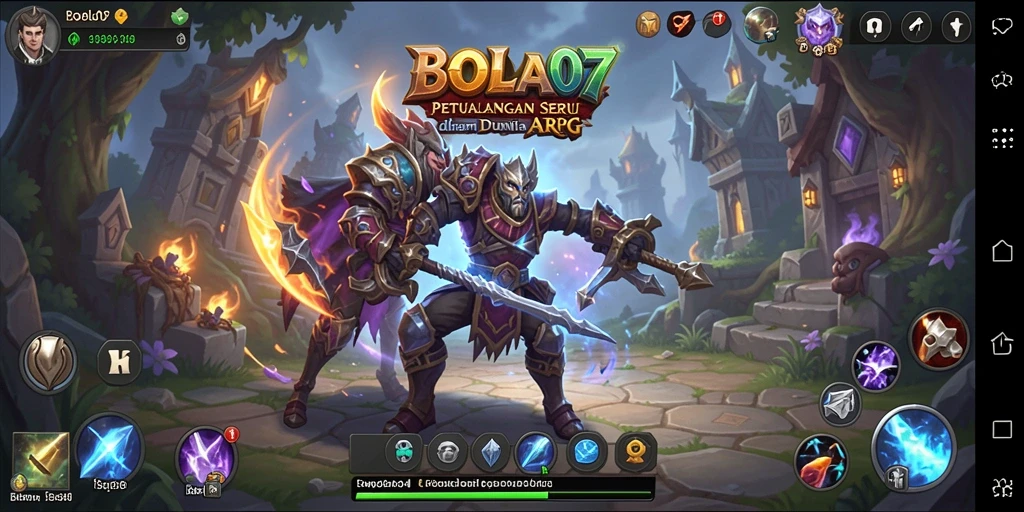 Tampilan gameplay seru dengan pertempuran ARPG di BOLA07.