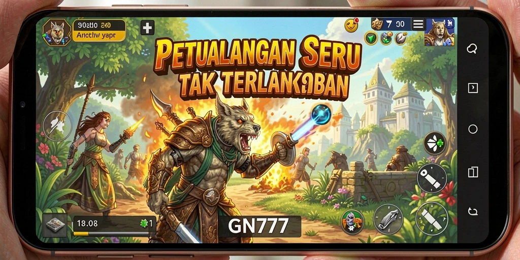 Tangkapan layar gameplay GN777 menampilkan aksi petualangan yang mendebarkan.