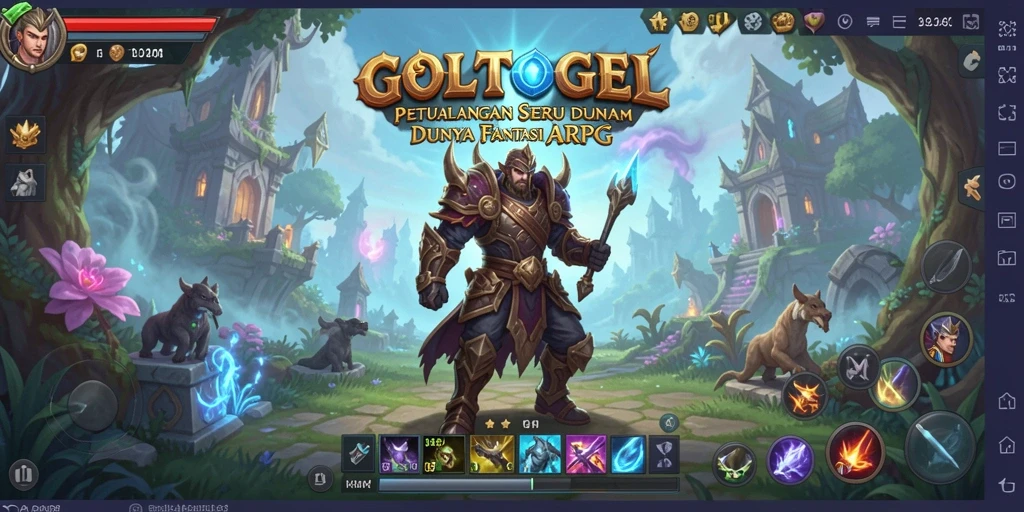 Tampilan gameplay GOLTOGEL dengan aksi pertarungan mendebarkan.