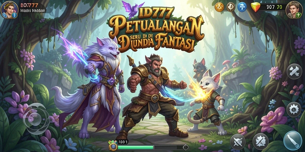 Tangkapan layar utama ID777 menampilkan gameplay seru dan mendebarkan.