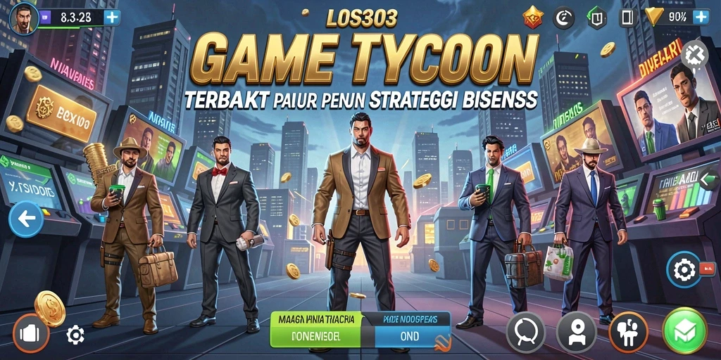 Tampilan gameplay seru di LOS303, membangun kekaisaran bisnis.