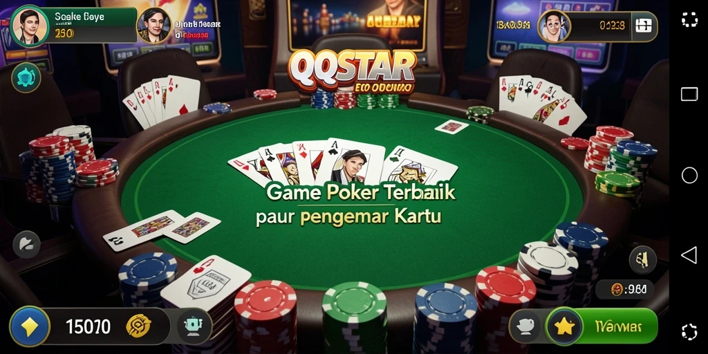 Tampilan gameplay poker yang seru dan menarik di QQSTAR.