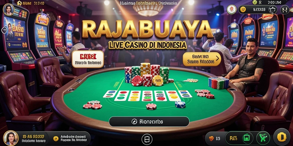 Tampilan gameplay interaktif RAJABUAYA di Live Casino.