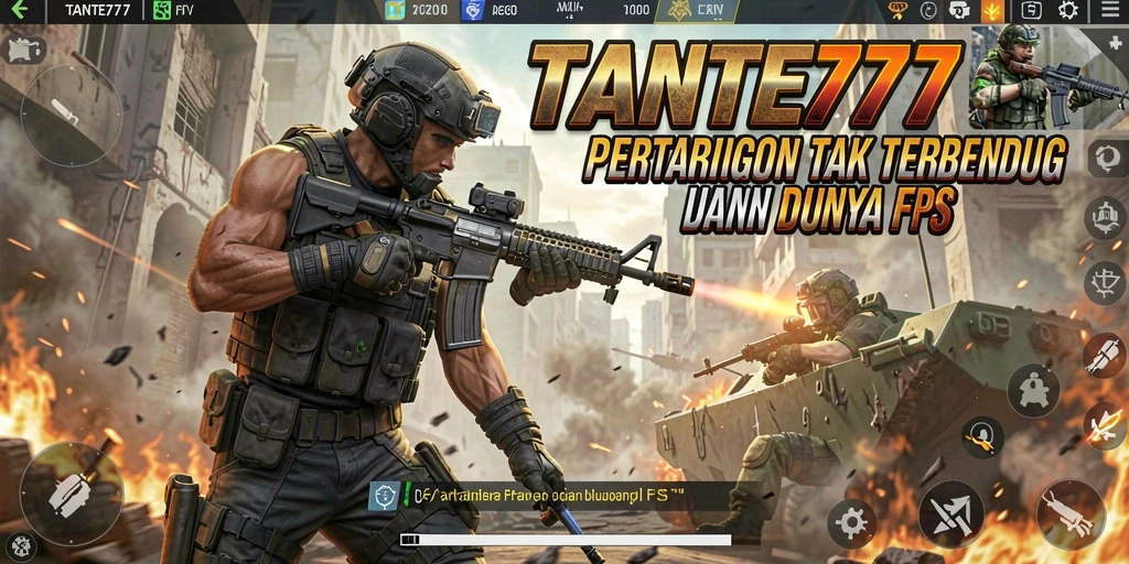 Screenshot gameplay TANTE777 menampilkan aksi pertempuran yang intens dan mendebarkan.