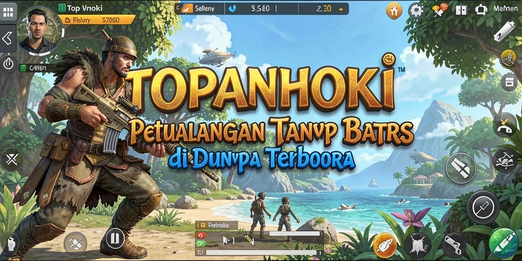 Tampilan menarik gameplay TOPANHOKI dengan suasana dunia terbuka.