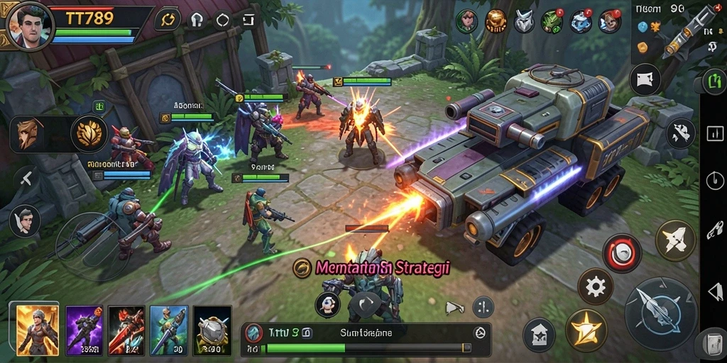 Tangkapan layar gameplay TT789 yang menampilkan strategi pertempuran yang menarik.