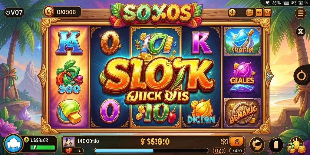 Tampilan gameplay menarik dari permainan Slot V07.