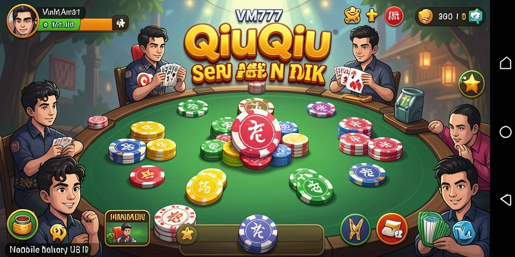 Screenshot gameplay seru dalam permainan QiuQiu VM777.