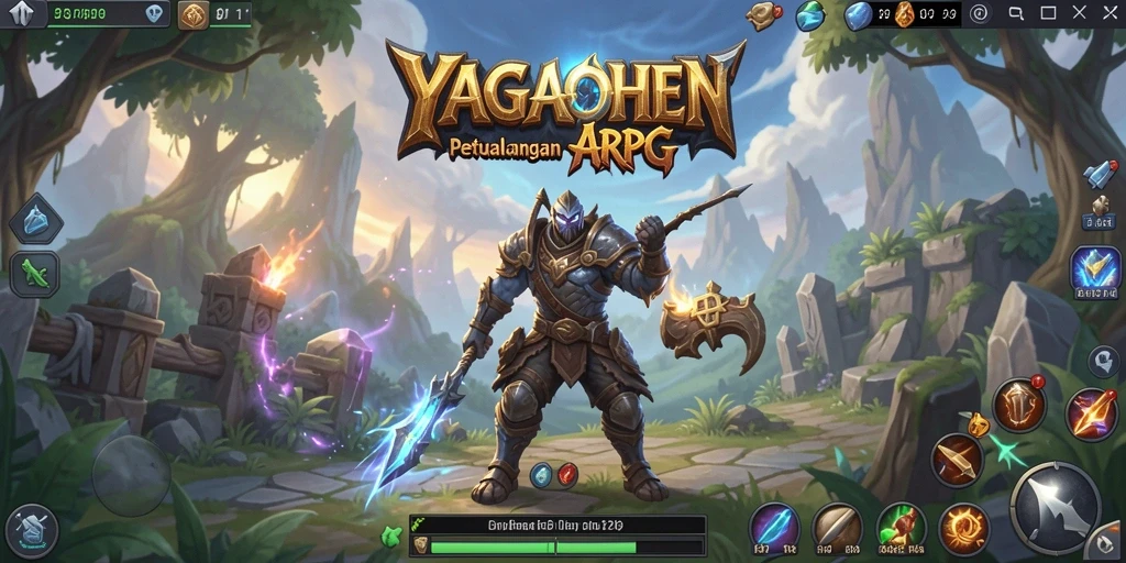 Gameplay YAGAOHEN menunjukkan pertarungan seru dan penjelajahan dunia ARPG.