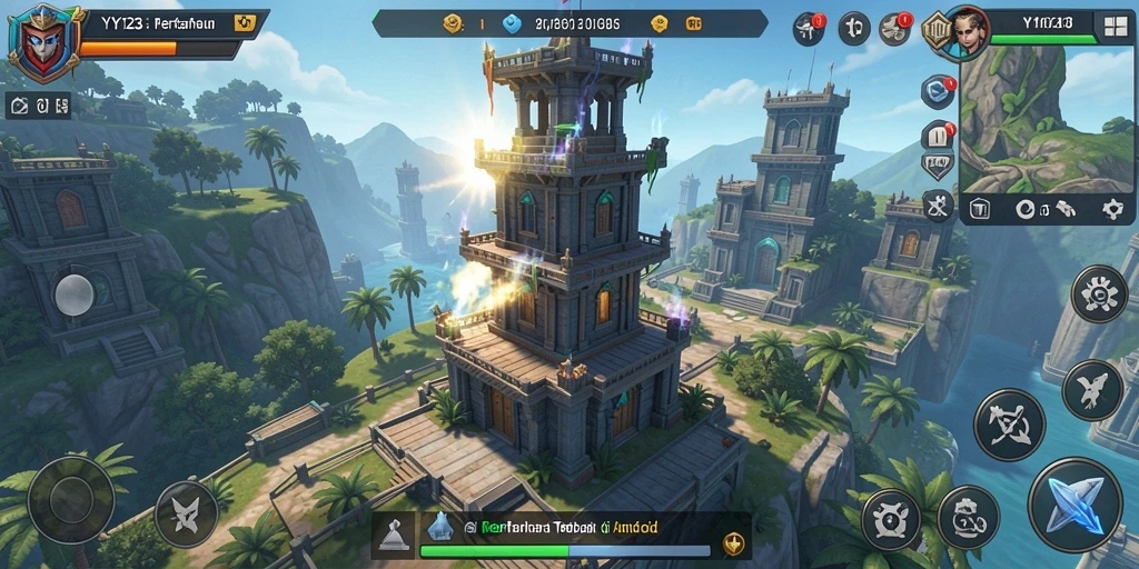 Gameplay seru YY123 dengan strategi menara pertahanan.