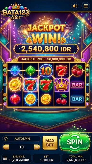 Tampilan aplikasi bata123 di layar ponsel.