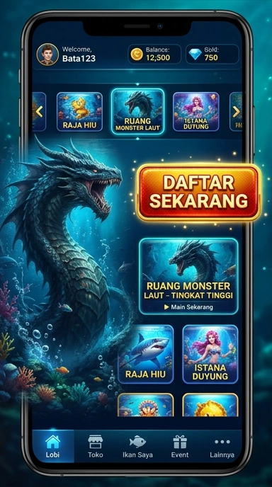 Pengguna mengakses katalog aplikasi di bata123.
